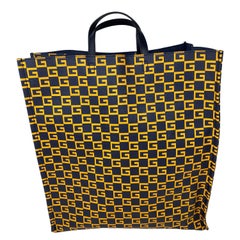 Gucci Navy and Yellow Large Tote