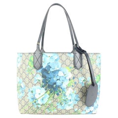 Gucci Navy Blooms Supreme GG Reversible Tote Bag 3gk68s