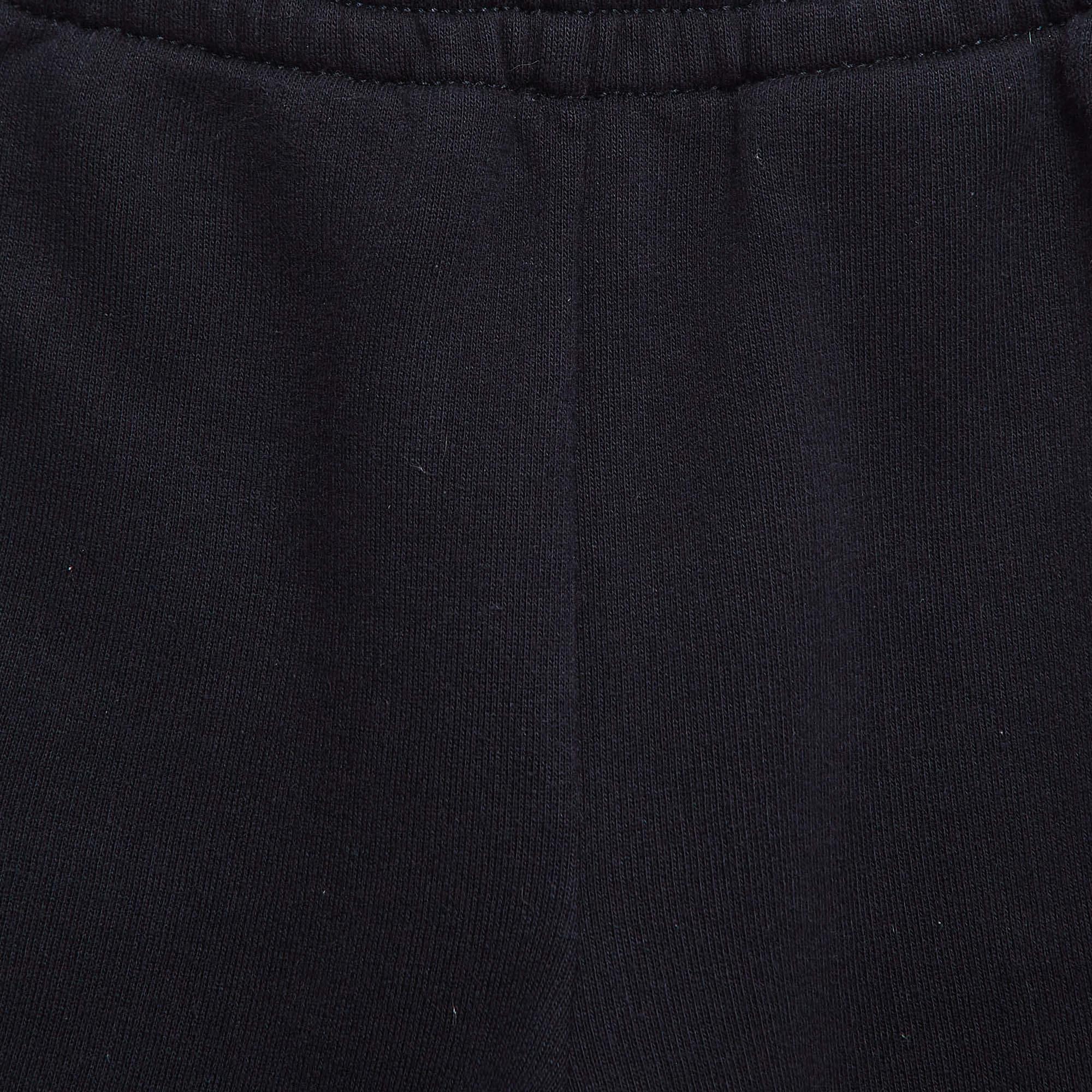 da uomo o donna Gucci - Pantaloni da ginnastica con dettaglio a nastro in cotone blu navy con logo - 6 anni in vendita