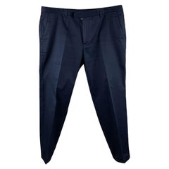 Gucci Navy Blue Cotton Men Pants Trousers Size 54 IT