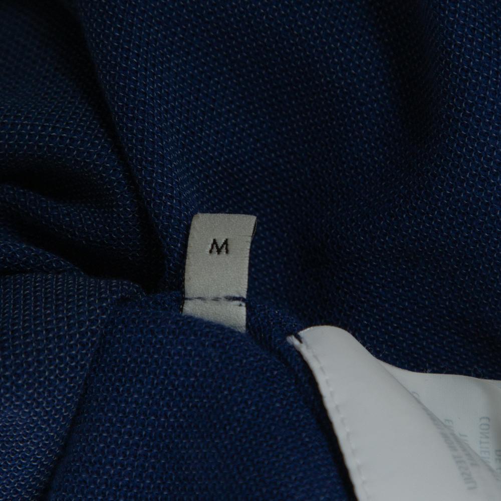 Gucci Marineblau Baumwolle Pique Tiger bestickt Kragen Polo T Shirt M 2