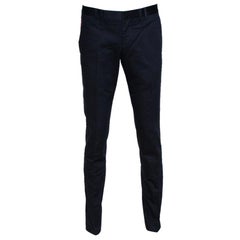 Gucci Navy Blue Cotton Tailored Regular Fit Trousers M