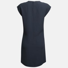 Gucci Navy Blue Crepe Twist Detail Sleeveless Mini Dress S