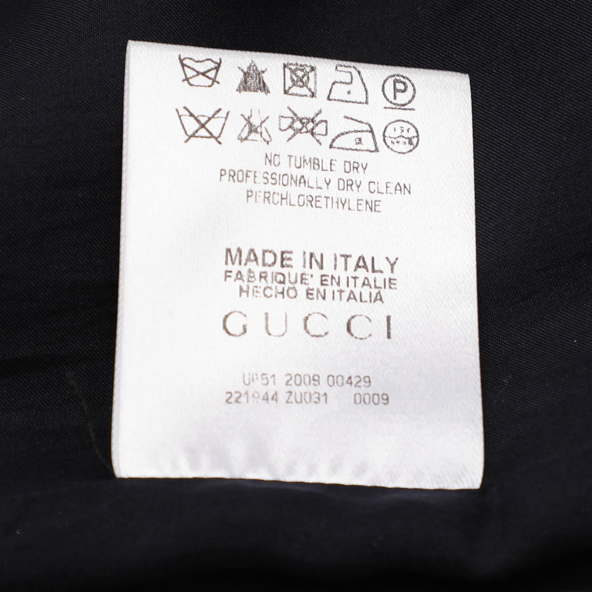 Women's Gucci Navy Blue Crepe Twist Detail Sleeveless Mini Dress S For Sale