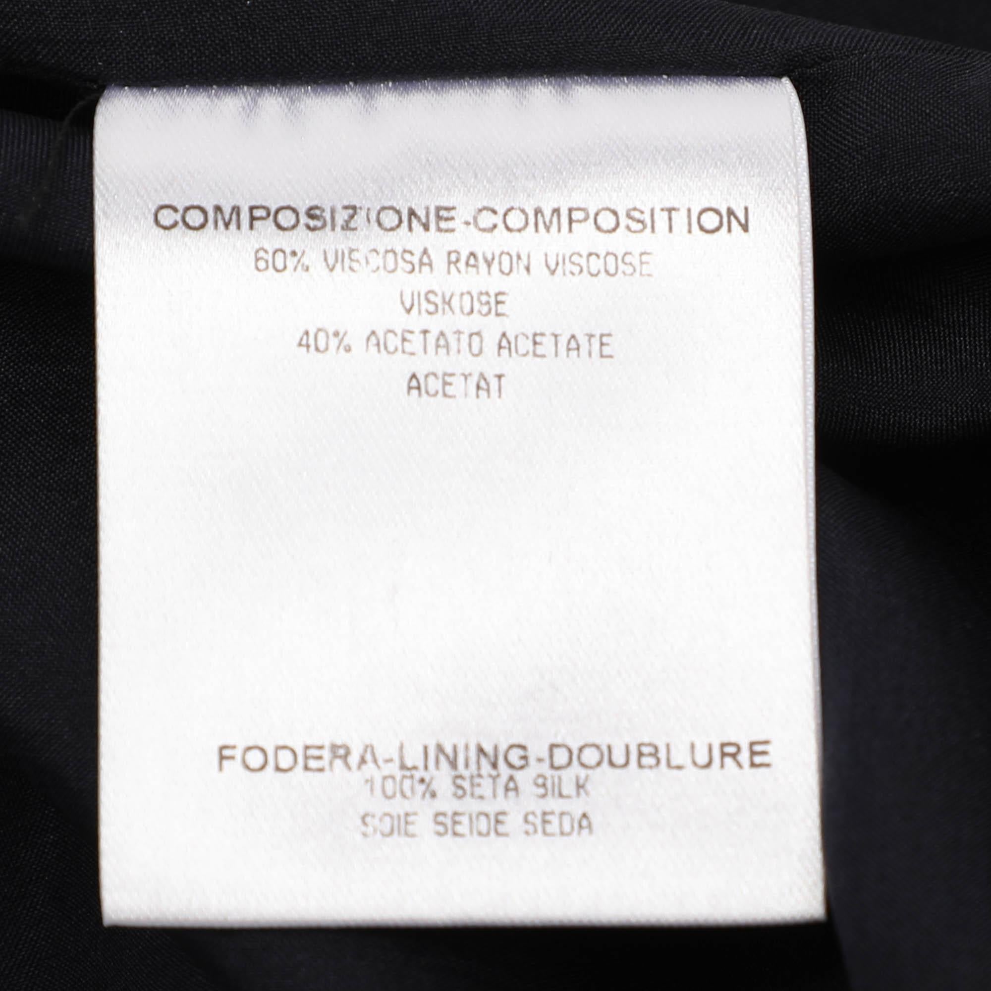 Gucci Navy Blue Crepe Twist Detail Sleeveless Mini Dress S For Sale 1
