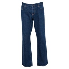 Gucci Navy Blue Denim Straight leg Jeans 3XL