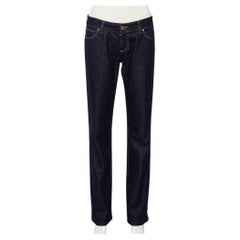 Marineblaue Jeans mit geradem Bein aus Denim von Gucci S