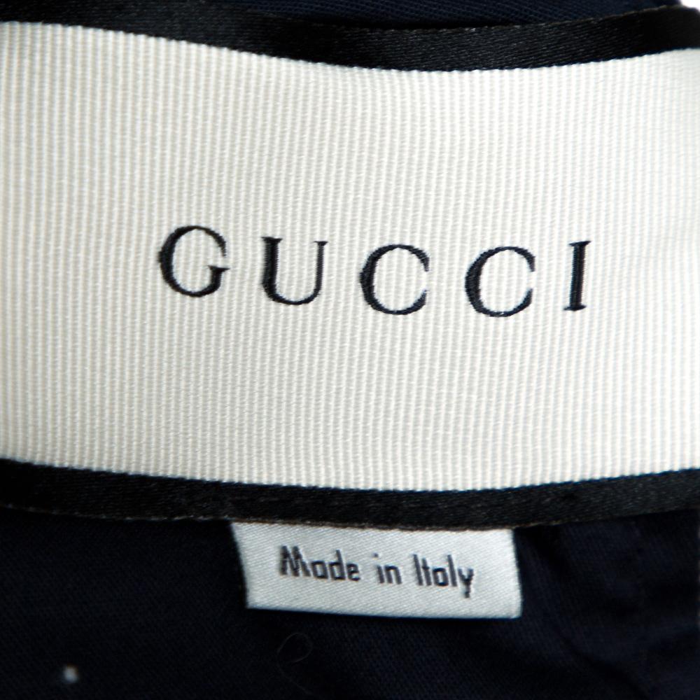 Black Gucci Navy Blue G Frames Jersey Track Pants M