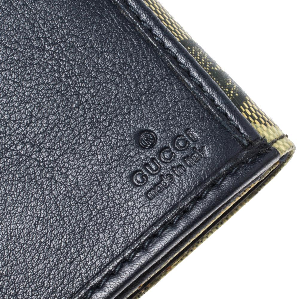Gucci Navy Blue GG Crystal Coated Canvas Voyager Continental Wallet 2