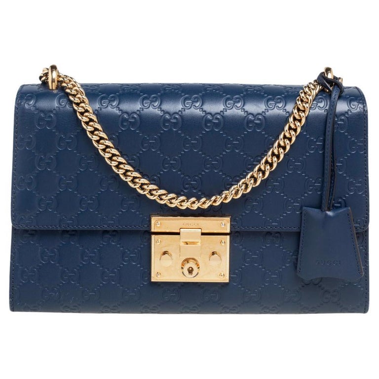 VINTAGE GUCCI FINDS — Vtg. Gucci Navy Blue Leather/Suede Shoulder bag