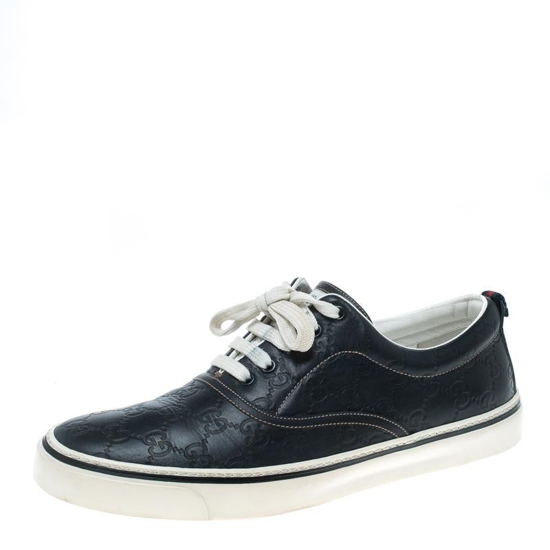 gucci sneakers navy blue