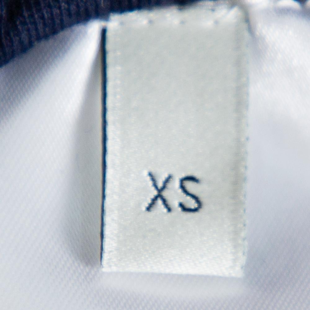 Men's Gucci Navy Blue Knit Logo Jacquard Joggers XS