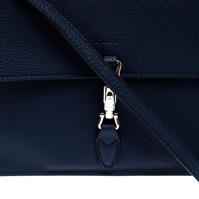 Women's Gucci Navy Blue Leather Jackie Crossbody Bag