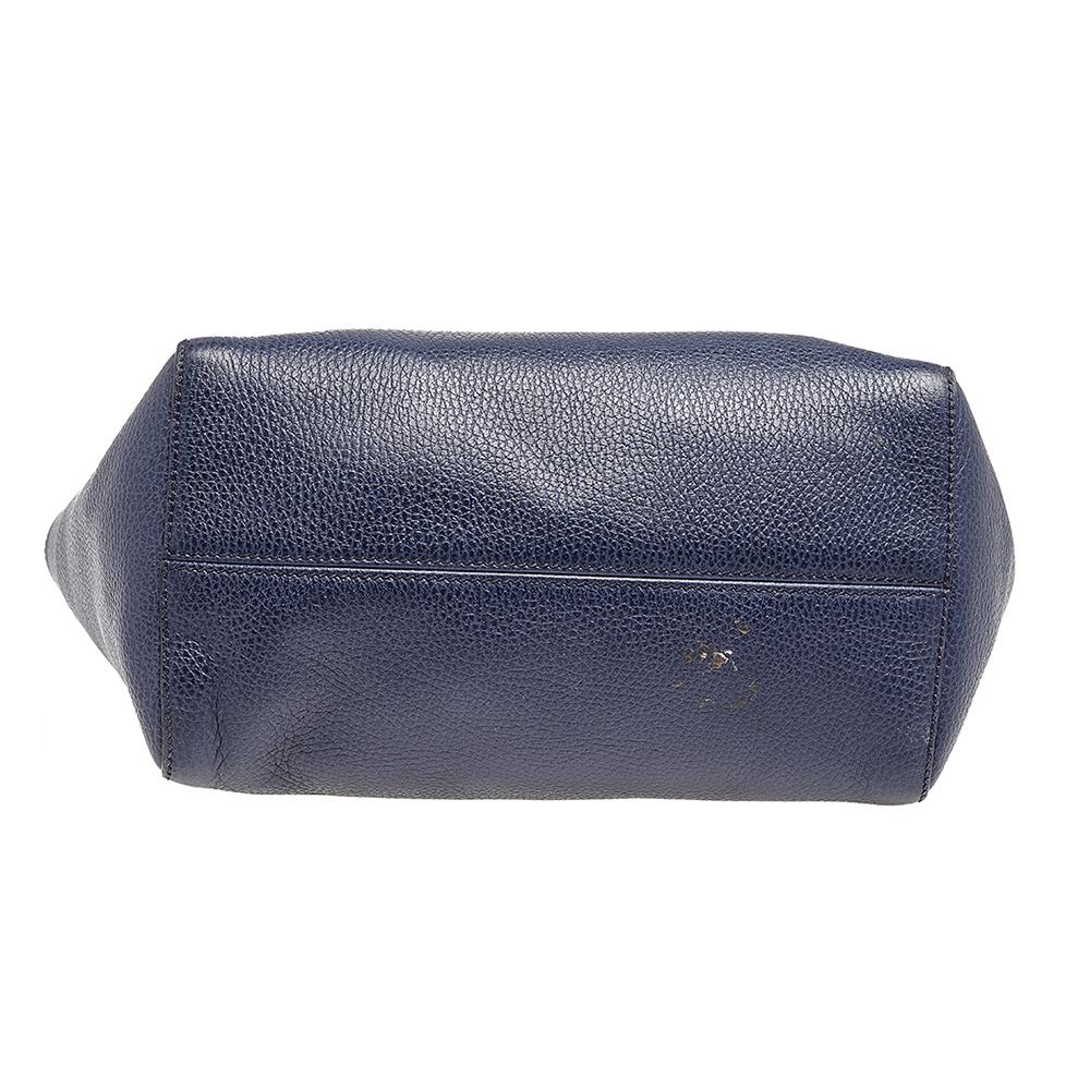 Women's Gucci Navy Blue Leather Swing Tote