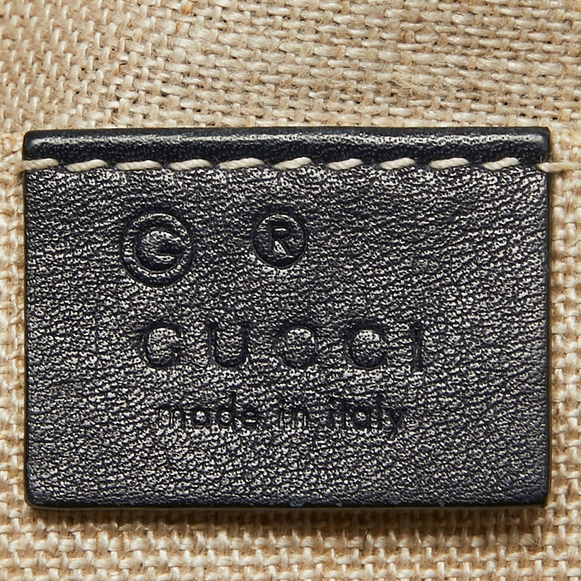 Gucci Navy Blue Micro Guccissima Leather Mini Dome Bag For Sale 9
