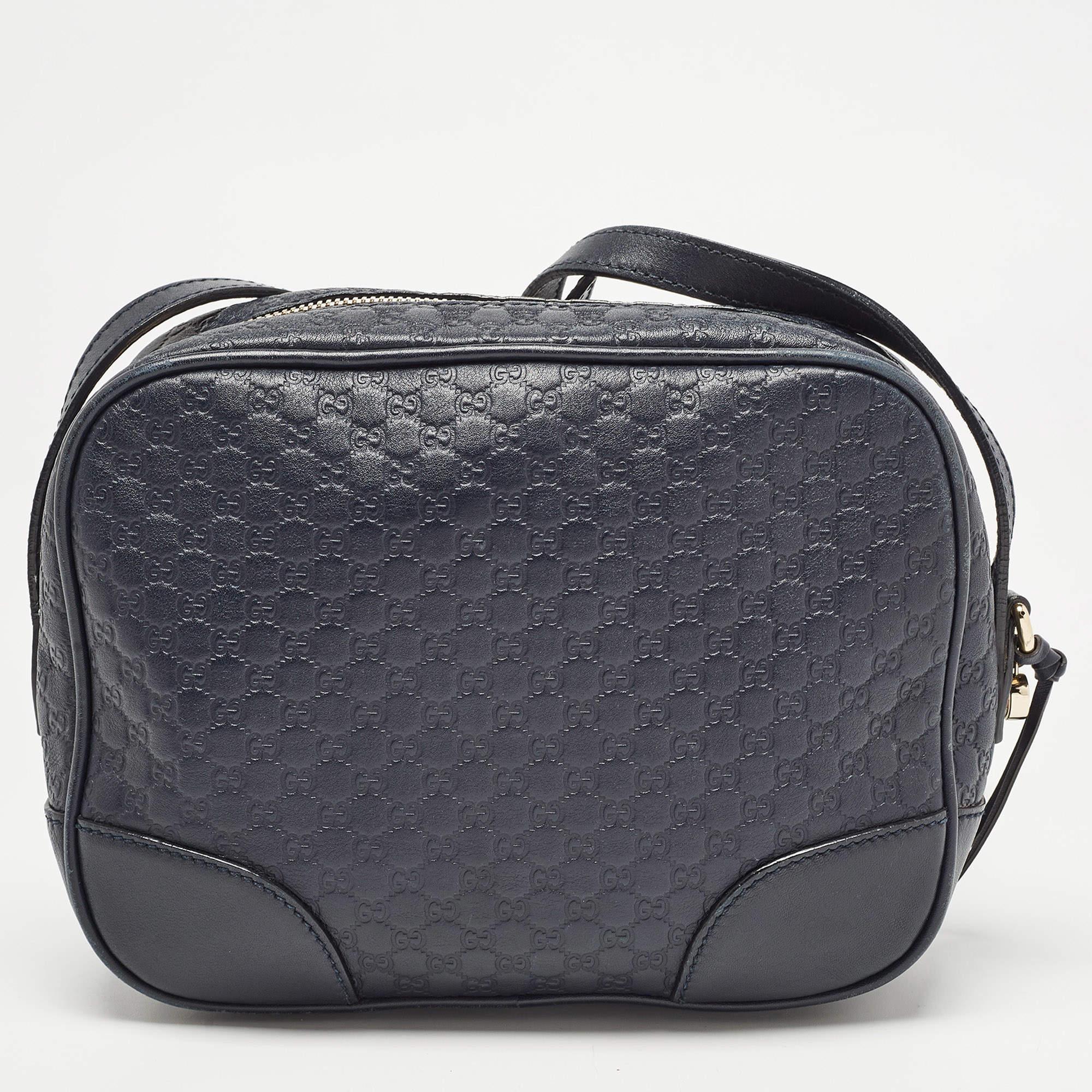 Gucci Navy Blue Microguccissima Leather Bree Crossbody Bag 7