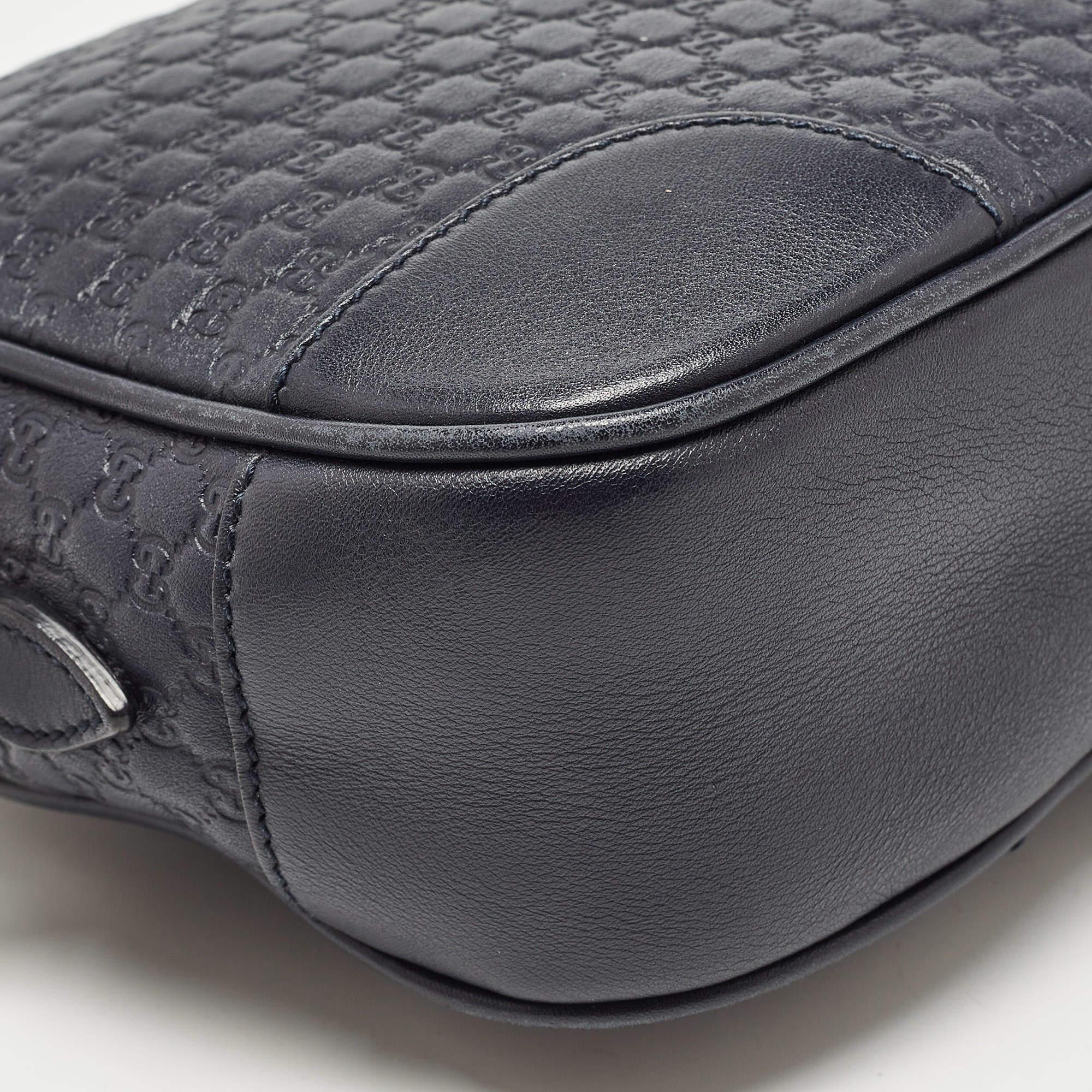 Gucci Navy Blue Microguccissima Leather Bree Crossbody Bag 8