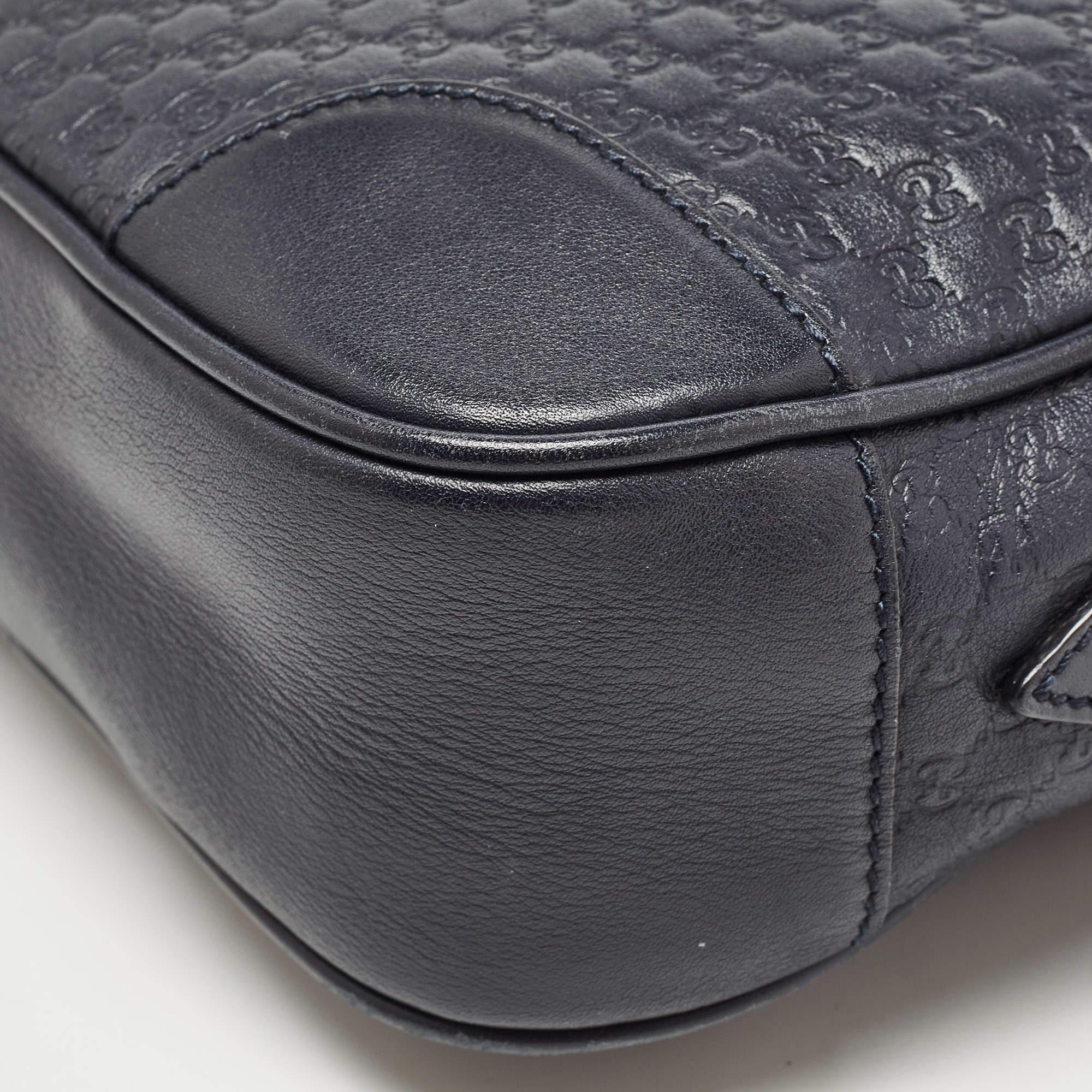 Gucci Navy Blue Microguccissima Leather Bree Crossbody Bag 9