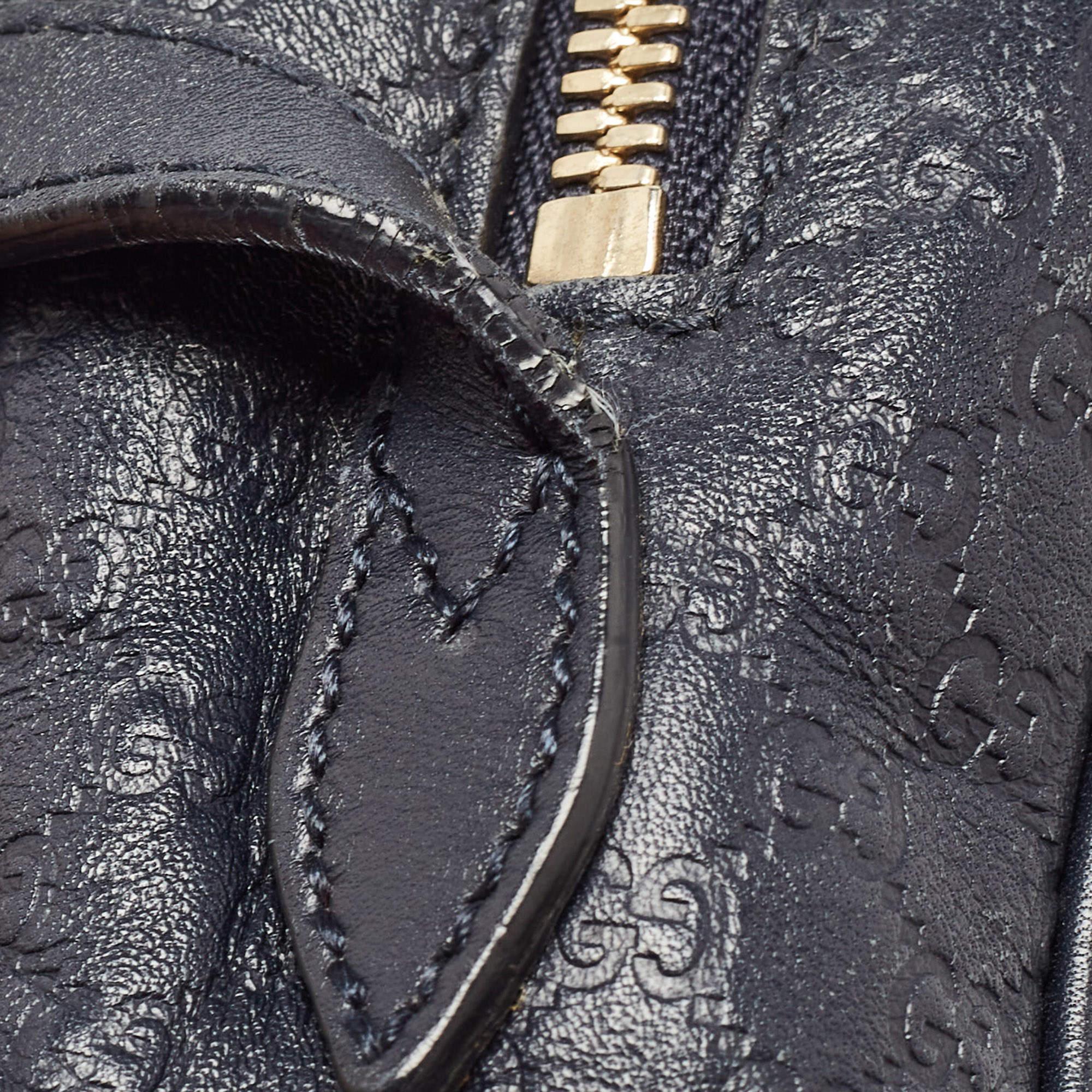 Gucci Navy Blue Microguccissima Leather Bree Crossbody Bag 11