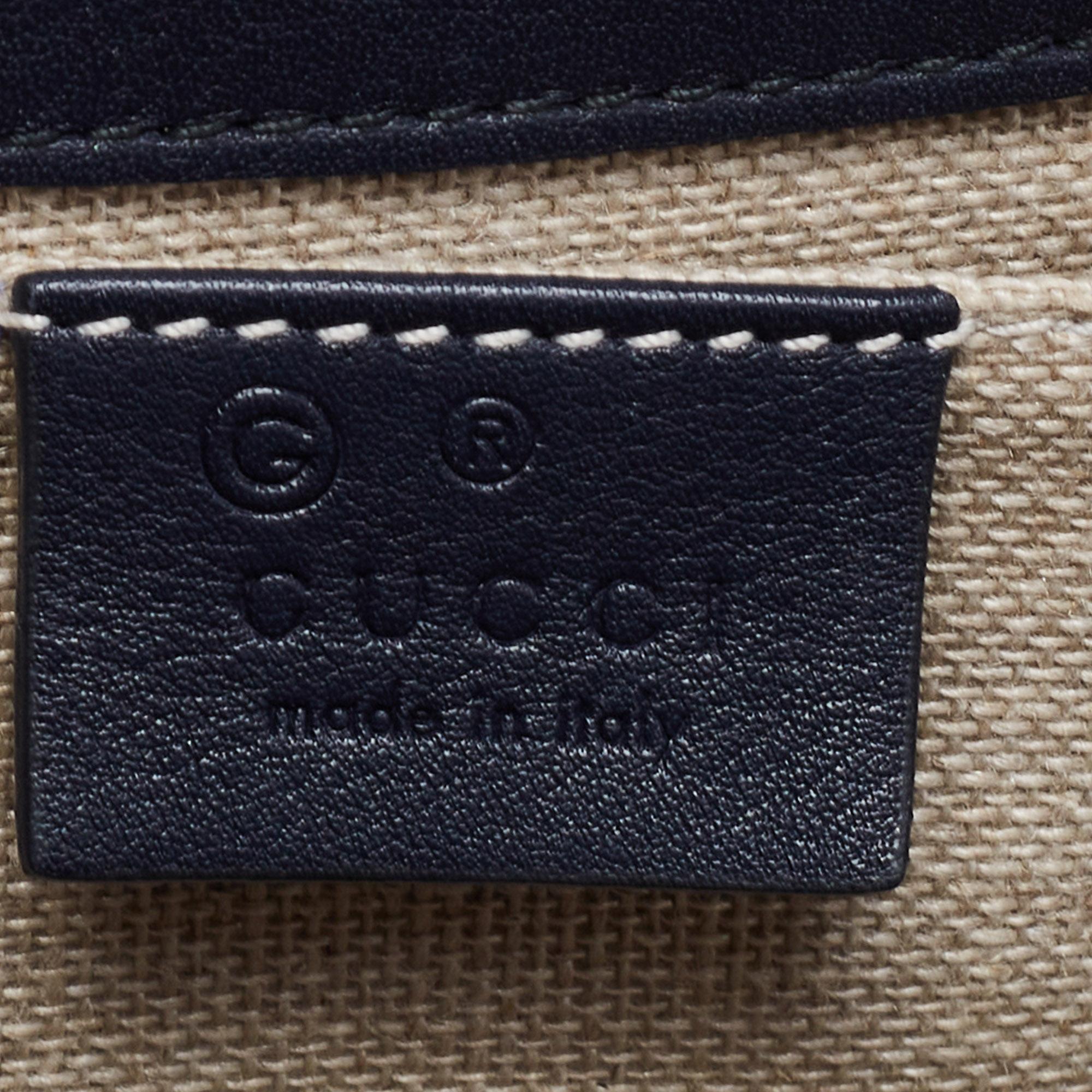 Gucci Navy Blue Microguccissima Leather Medium Emily Shoulder Bag 6