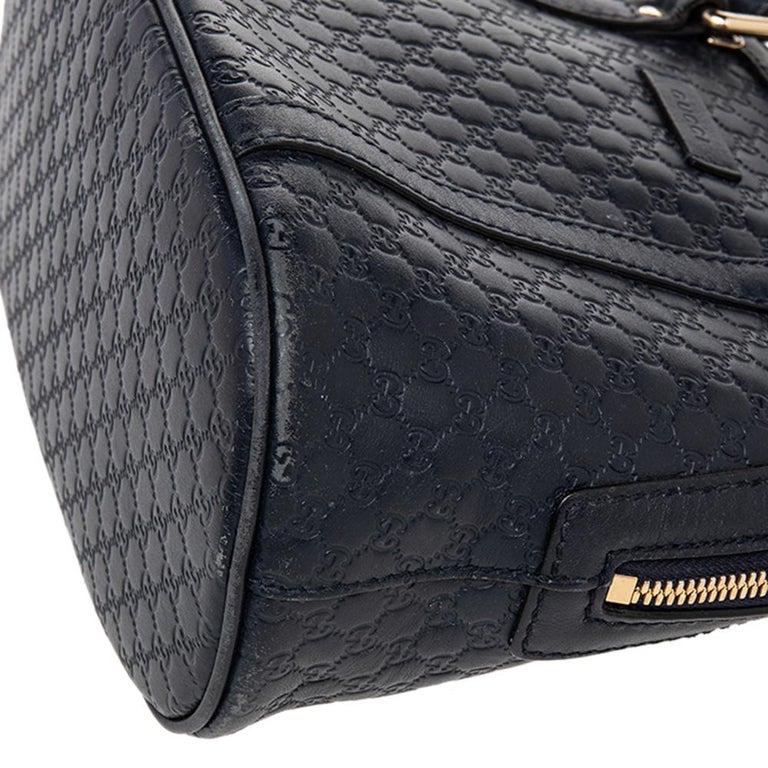 Gucci Navy Blue Microguccissima Leather Mini Dome Bag at 1stDibs
