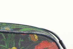 Gucci Navy Blue Monogram Floral Disco Crossbody Camera bag 1012g47