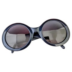 Gucci marineblaue Sonnenbrille in Übergröße, Etui