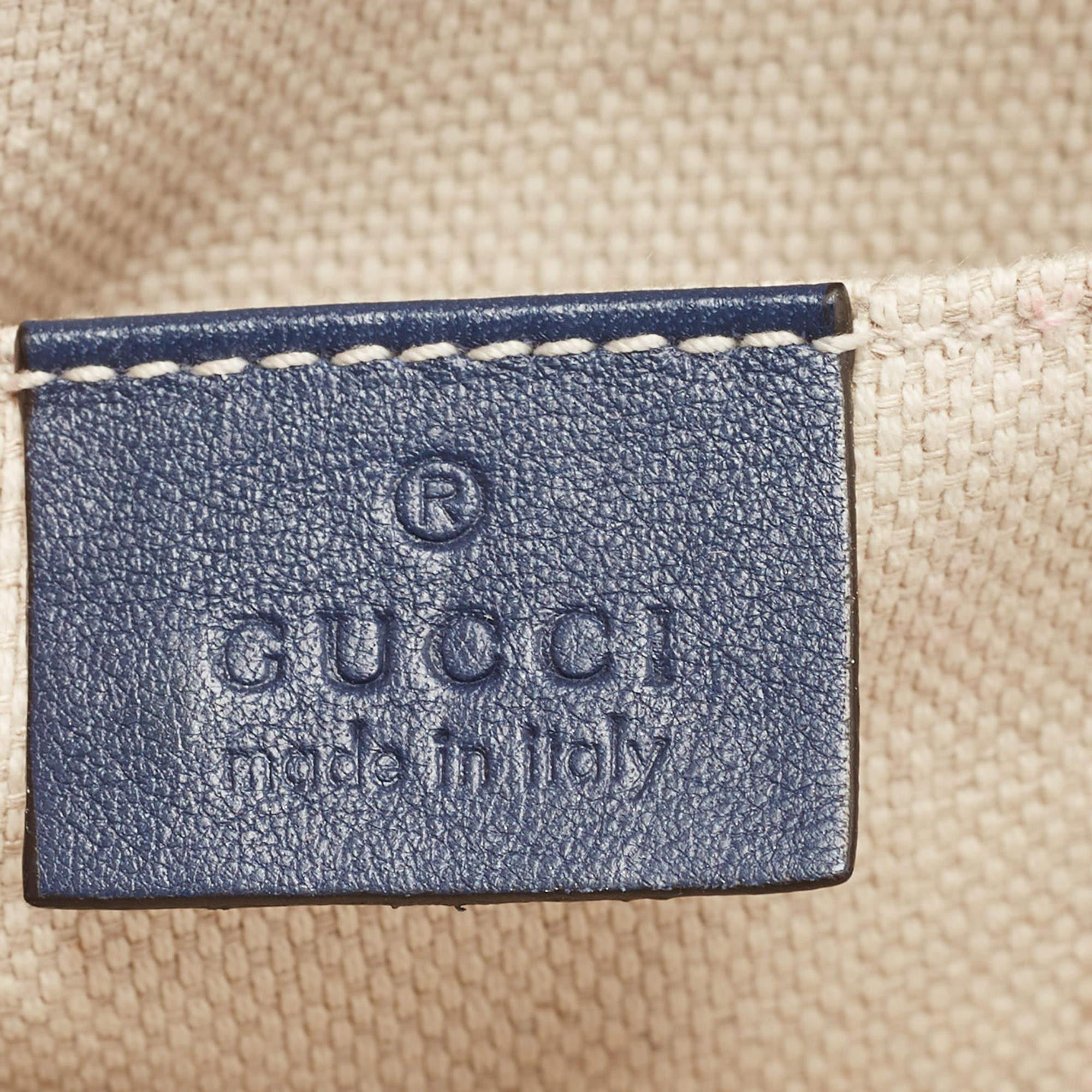 Gucci Navy Blue Patent Leather Small Soho Disco Crossbody Bag 10