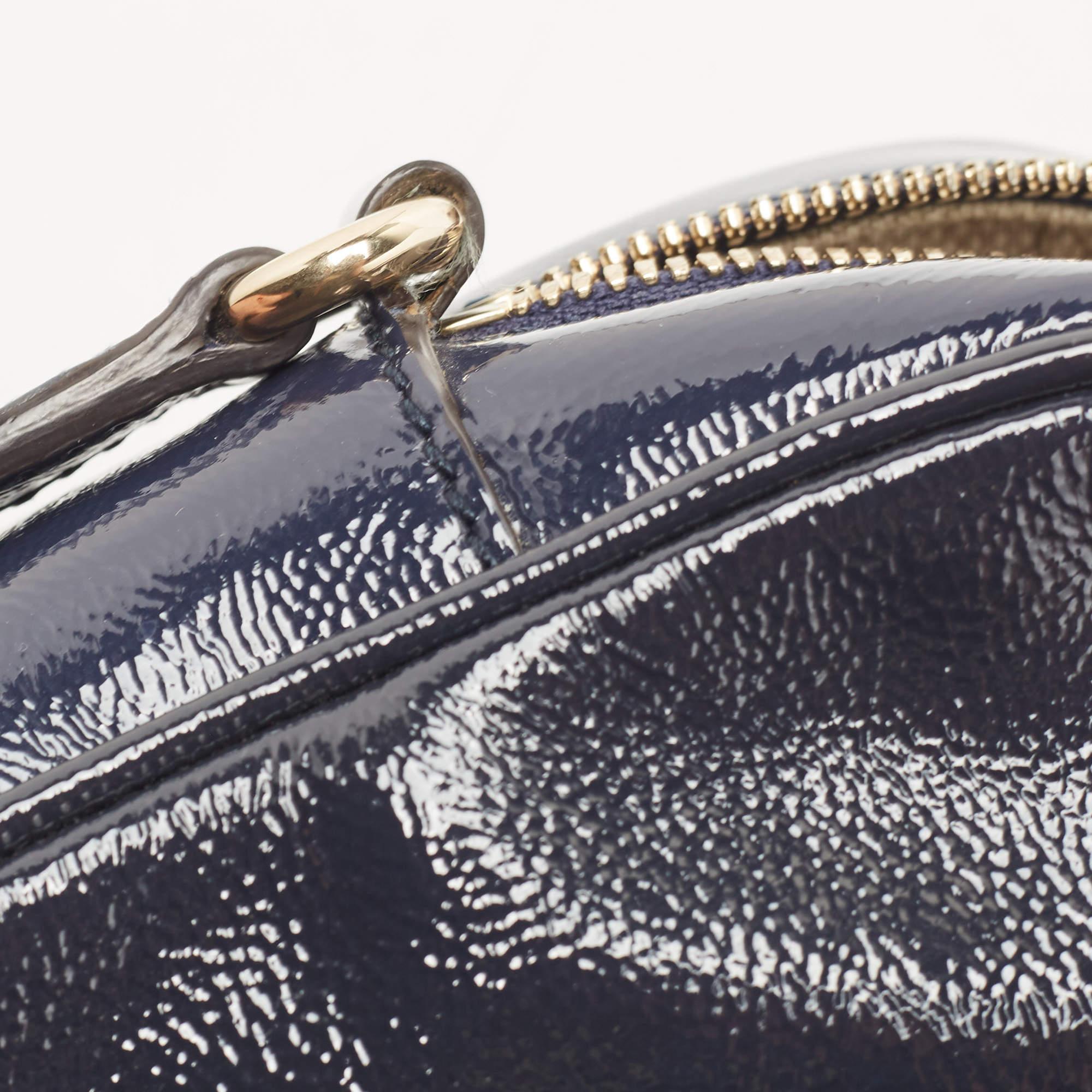 Gucci Navy Blue Patent Leather Small Soho Disco Crossbody Bag 4
