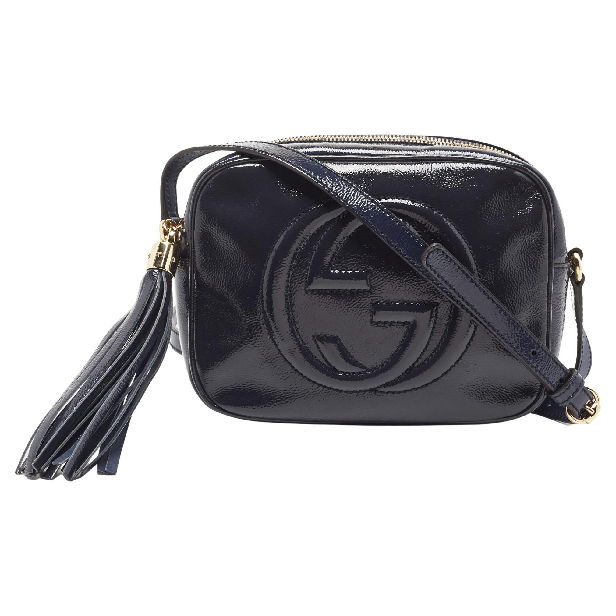 Gucci Soho Flap Bag Black Patent Leather