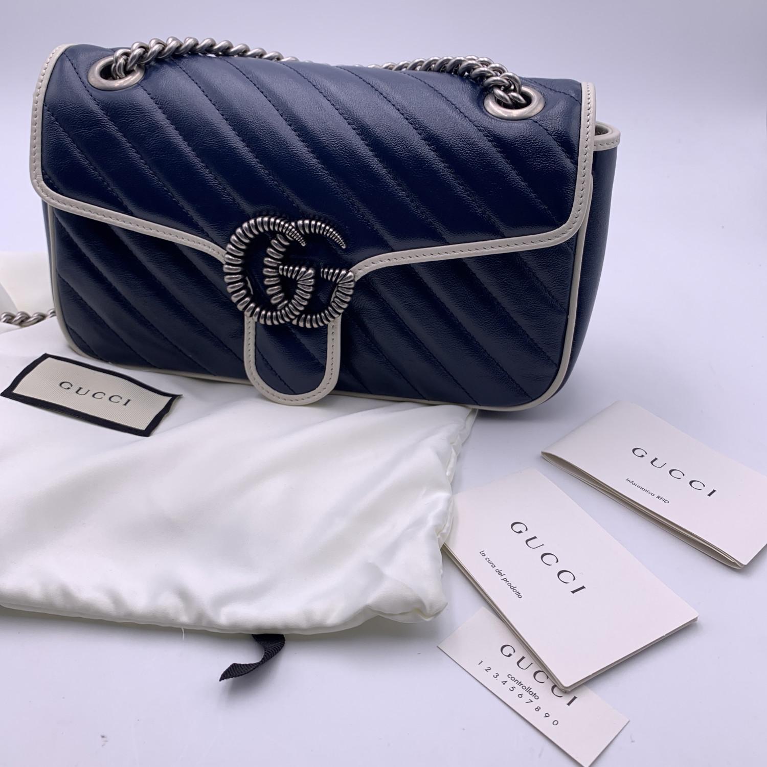 gucci marmont navy blue