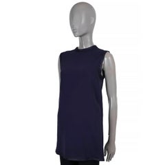 GUCCI navy blue viscose 2019 PASSEMENTERIE TRIM Tunic Shirt 38 XS