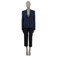GUCCI navy blue wool CLASSIC SINGLE BUTTON Blazer Jacket 46 XL