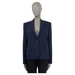 GUCCI navy blue wool CLASSIC SINGLE BUTTON Blazer Jacket 46 XL