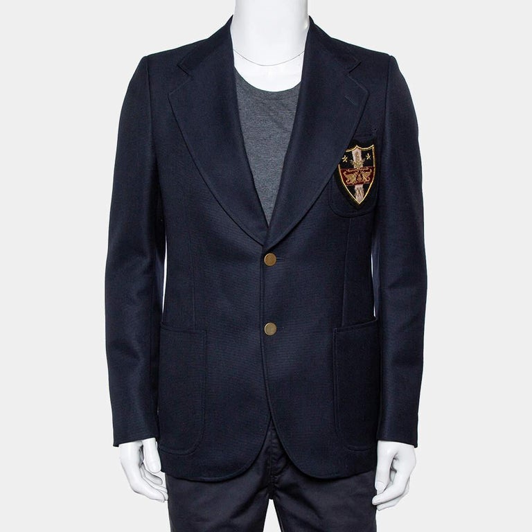 Blue navy gucci blazer hotsell