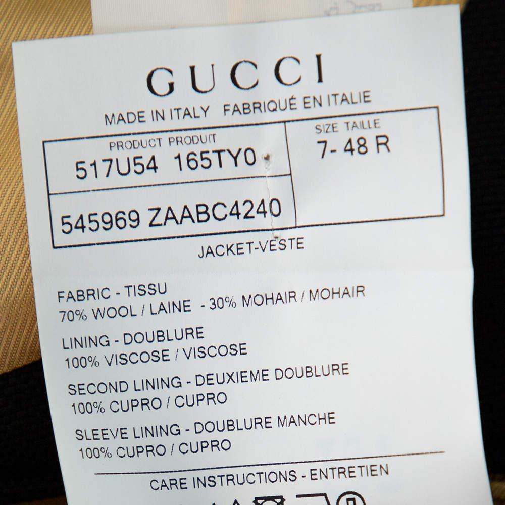 Chateau-Blazer mit Knopfleiste aus Wolle und Mohair von Gucci in Marineblau, M im Angebot 2