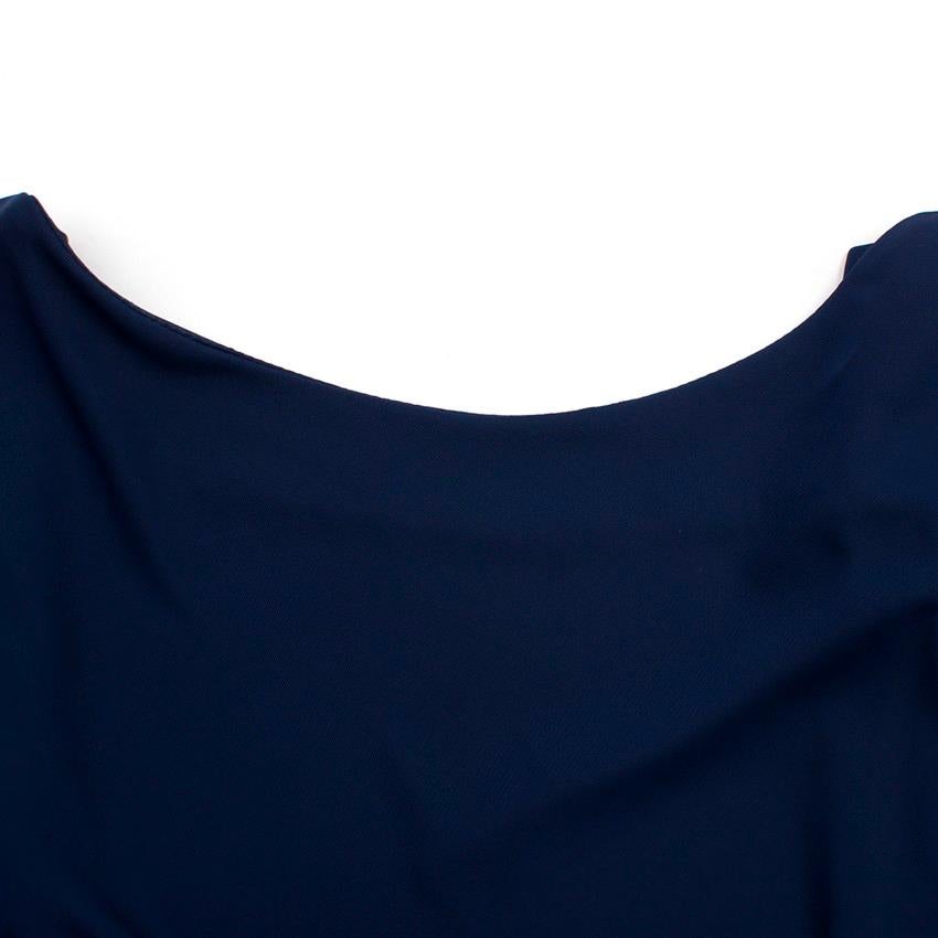 Gucci Navy Buckled Backless Gathered Gown US 4 3
