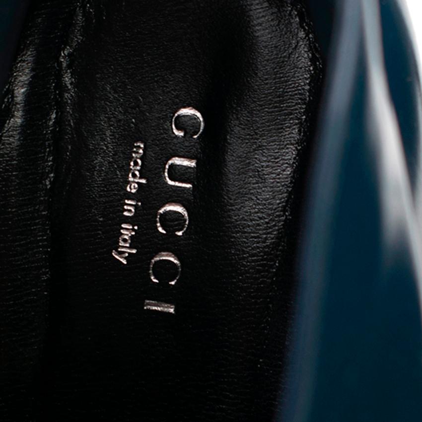 Gucci Navy Caspian Stiletto Booties US 10 3