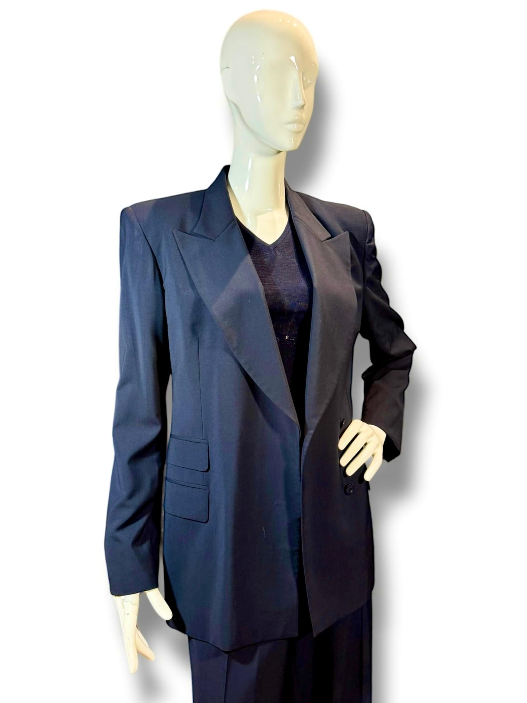 Gucci Navy Double-Breasted Power Suit, Tom Ford Era, Circa 1996 en venta 7