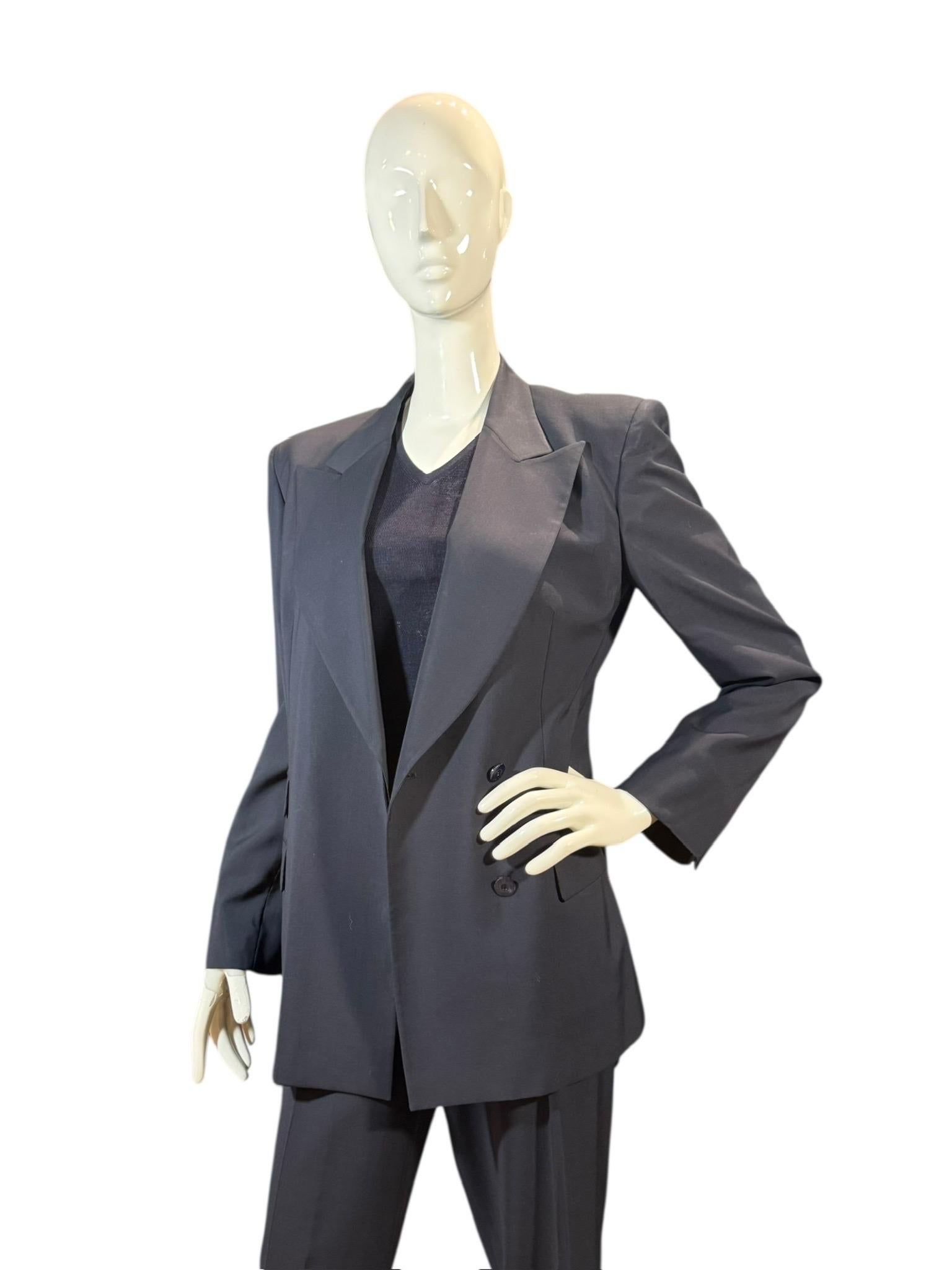 Gucci Navy Double-Breasted Power Suit, Tom Ford Era, Circa 1996 en venta 1