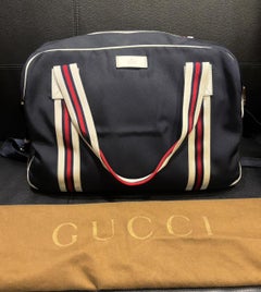 Gucci Navy Fabric Duffle Bag