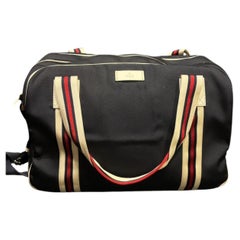 Gucci Navy Fabric Duffle Bag