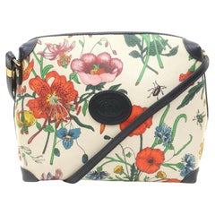 Gucci Navy Flora Floral Crossbody Bag 863210