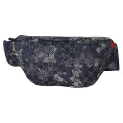 Gucci Navy GG Floral Canvas Belt Bag