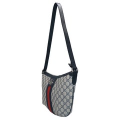 Gucci Navy GG Supreme Canvas and Leather Small Ophidia Crossbody Bag, 2018.