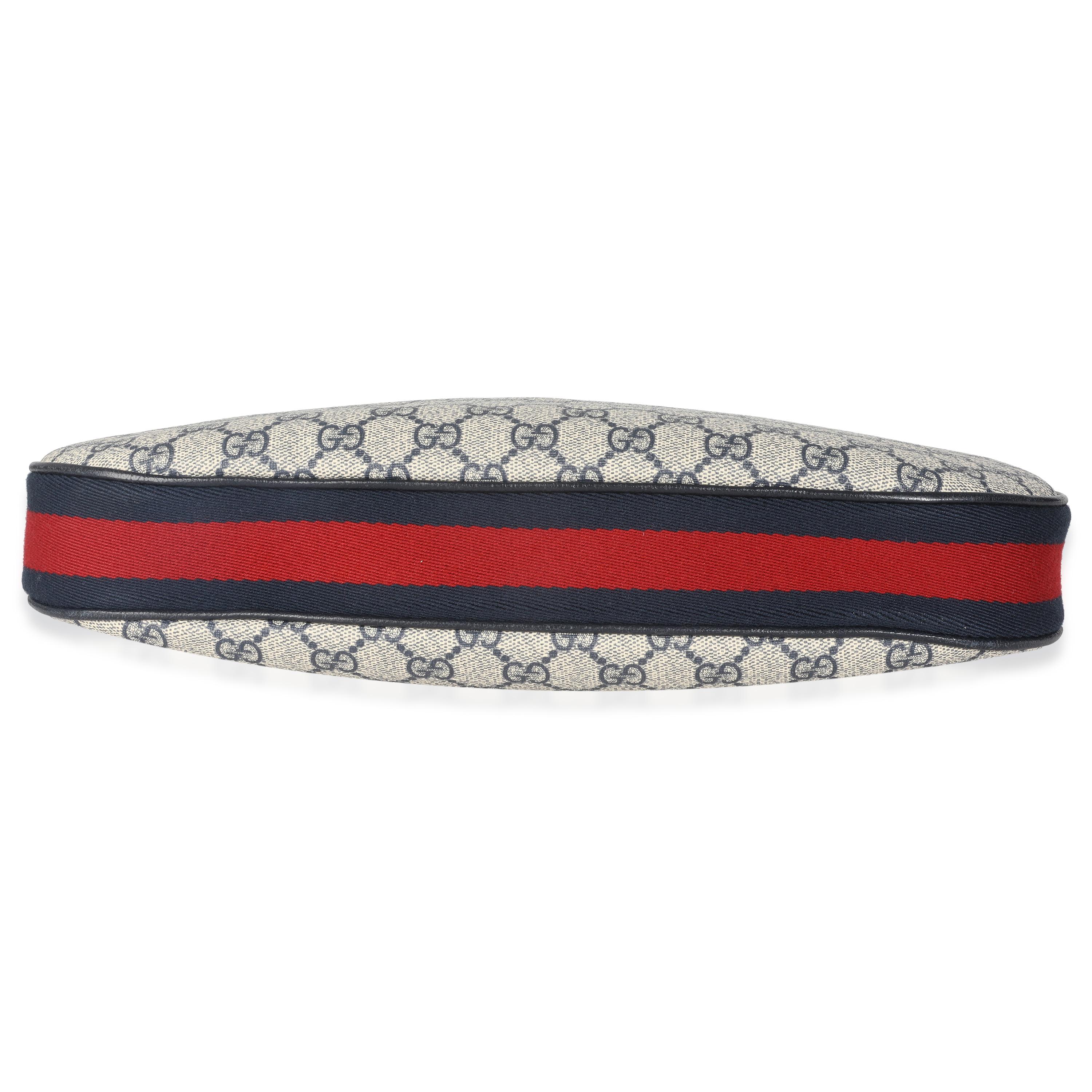 Gucci Navy GG Supreme Large Attache Bandoulière en vente 2
