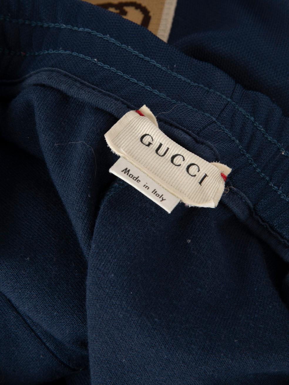 De las mujeres Gucci Navy GG Tape Detail Joggers Size XS en venta