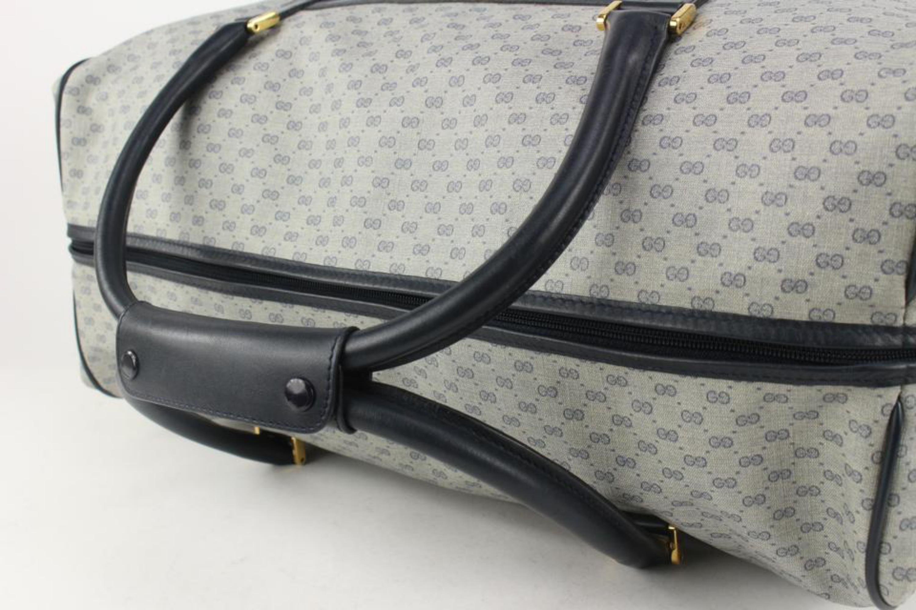 Gucci Navy Micro GG Monogram Carry On Duffle Bag 1118g32 3