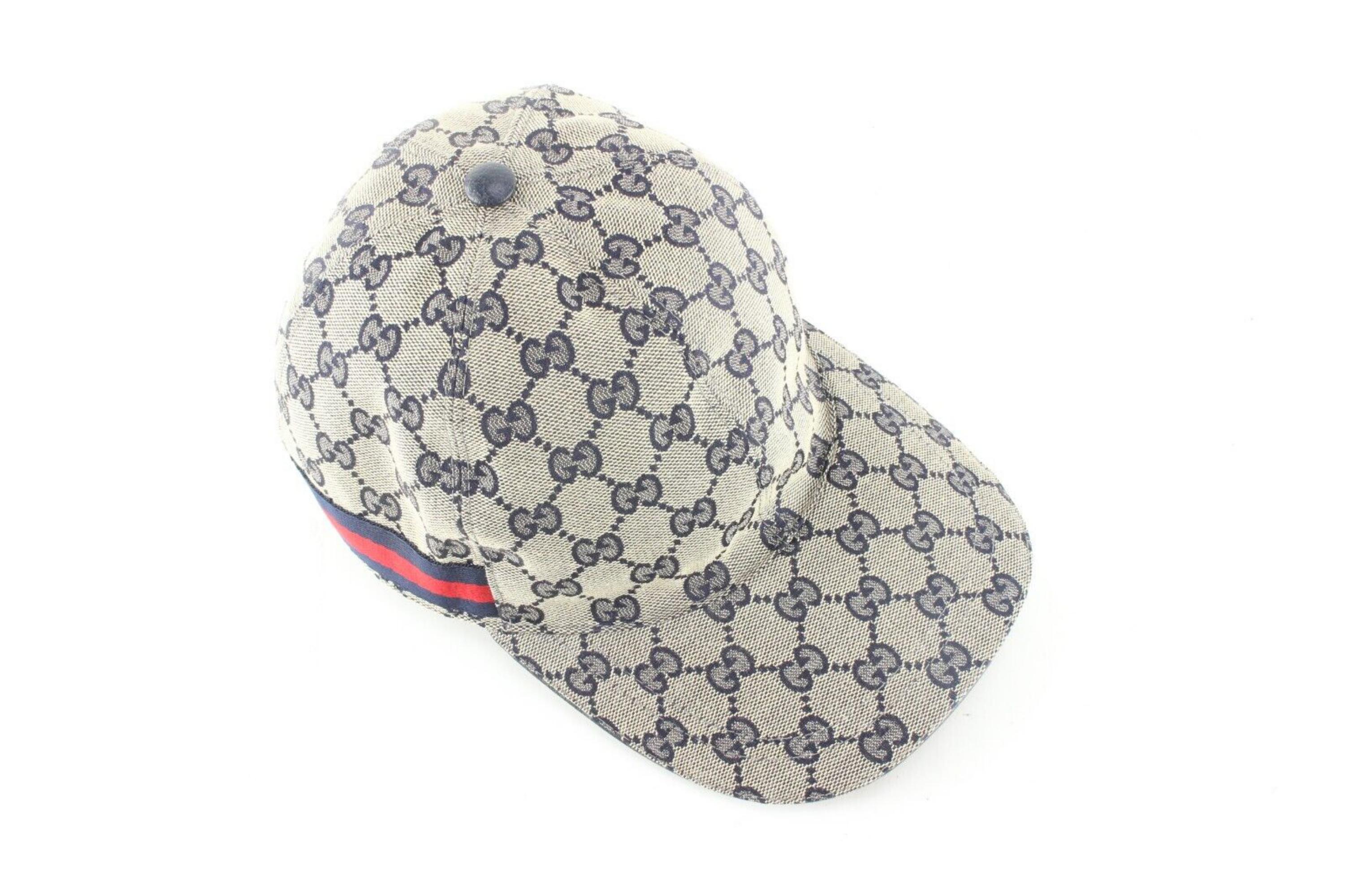 Men's Gucci Navy Monogram GG Baseball Cap Hat 1GK0301