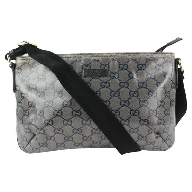 Gucci Abbey Crossbody 229044 Blue Denim Messenger Bag For Sale at 1stDibs